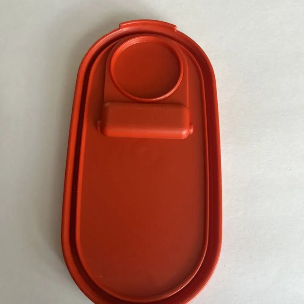 Vintage Tupperware Modular Mates #1613-3  7 1/4 Cups w/ Red lid flip open
